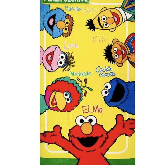 Sesame Street Amigos 100% Cotton Pool Bath Beach Towel - Picture 3 of 3